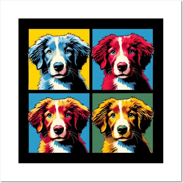 Pop Retro Nova Scotia Duck Tolling Retriever Art - Cute Puppy Wall Art by PawPopArt